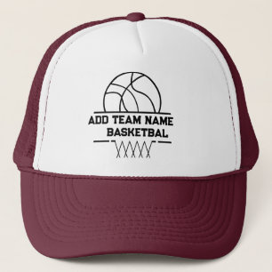 Naam basketbalteam, gepersonaliseerd basketbal trucker pet