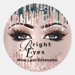 Naam Beauty Lashes Drift Pink Gold Lashes Luxury Ronde Sticker