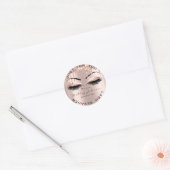 Naam Beauty Lshes Drivers Roze Brows Lashes Cleane Ronde Sticker (Envelop)