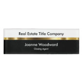 Naam bedrijf van onroerend goed naambadge (Voorkant)