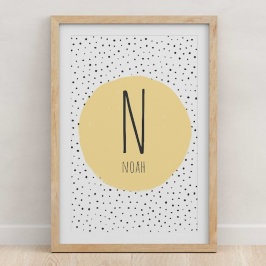 Naam Beginletter Print - Kinderkamer - Peuterkamer