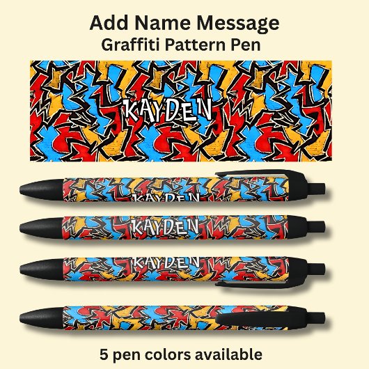 Naam bericht toevoegen, op graffiti patroon zwarte inkt pen