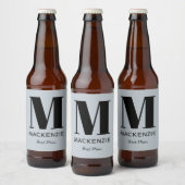 Naam beste mannemonogram bier etiket (Flessen)