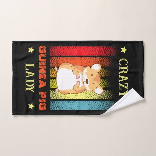Naam bewerken Text Crazy Guinee Varkenspijn Handdoek (Handdoek)