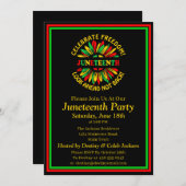 Naam bewerken Text Juneteenth Sunflower & Slogans Kaart (Voorkant / Achterkant)