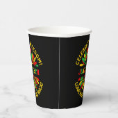 Naam bewerken Text Juneteenth Sunflower & Slogans Papieren Bekers (Rechts)