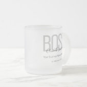 Naam Black Grey Boss Matglas Koffiemok (Voorkant rechts)