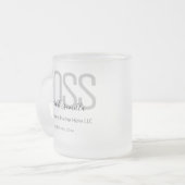 Naam Black Grey Boss Matglas Koffiemok (Voorkant links)