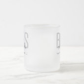 Naam Black Grey Boss Matglas Koffiemok (Center)