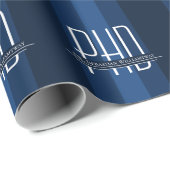 Naam Blauw Afstuderen PhD Cadeaupapier (Rol Hoek)