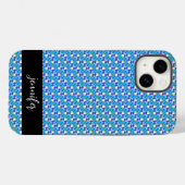  naam Blauw orchideeën patroon Case-Mate iPhone Case (Achterkant (horizontaal))