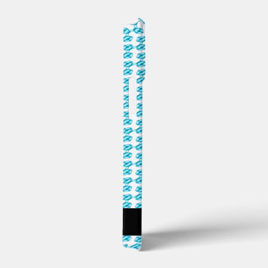  naam Blauw parelpatroon Case-Mate iPhone Case (Achterkant / Rechts)