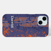 naam blauwe oranje surf stijl Case-Mate iPhone case (Achterkant (horizontaal))