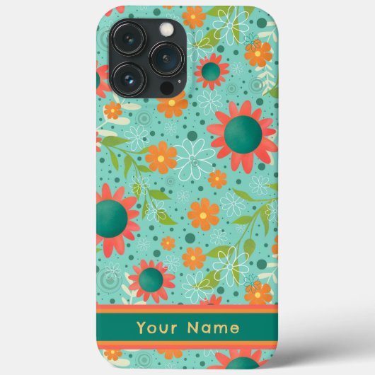 naam Bloemen Custom Pattern Inspirivity Case-Mate iPhone Case (Achterkant)