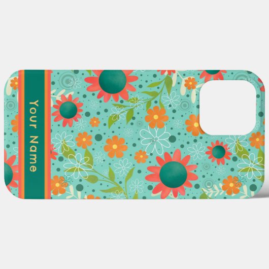  naam Bloemen Custom Pattern Inspirivity Case-Mate iPhone Case (Achterkant (horizontaal))