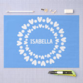 Naam bloemen en harten tissuepapier (Craft)