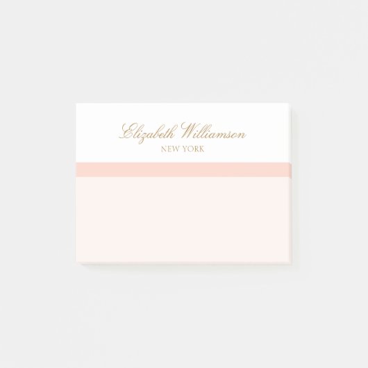 Naam Blush Pink White Post-it® Notes (Voorkant)