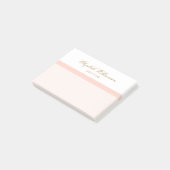 Naam Blush Pink White Post-it® Notes (Schuin)
