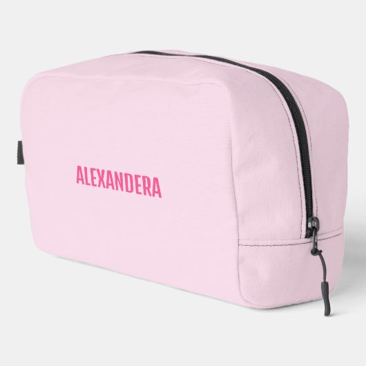 Naam Blush Roze Bachelorette Bruid Gift Toilettasje (Rechterhoek)