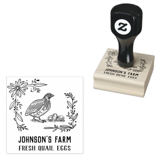 Naam boerderij | Wreath | Kwartaaleieren — Stempel (Gestempeld)