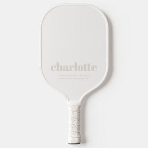 Naam Bold Vintage Minimal Ivory Pickleball Paddle