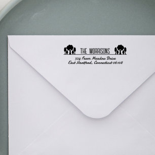 Naam boomkopie en retouradres zelfinktende stempel