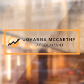 Naam Bord | Bedrijfsleider van glas Logo Raamsticker (Vel 2)