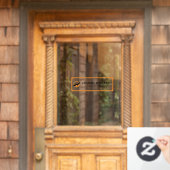 Naam Bord | Bedrijfsleider van glas Logo Raamsticker (Huis Deur)