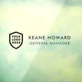 Naam Bord | Transparante Logo voor deuren van glas Raamsticker (Vel 3)