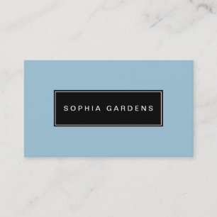 Naam Bord v2 - Zwart op Bleek blauw 9dc6d8 Visitekaartje