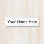 Naam bord voor werk deurbordje (Voorkant)