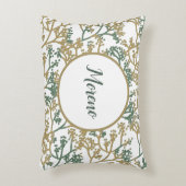 Naam Borstel Beige Foliage Accent Kussen (Voorkant(Verticaal))