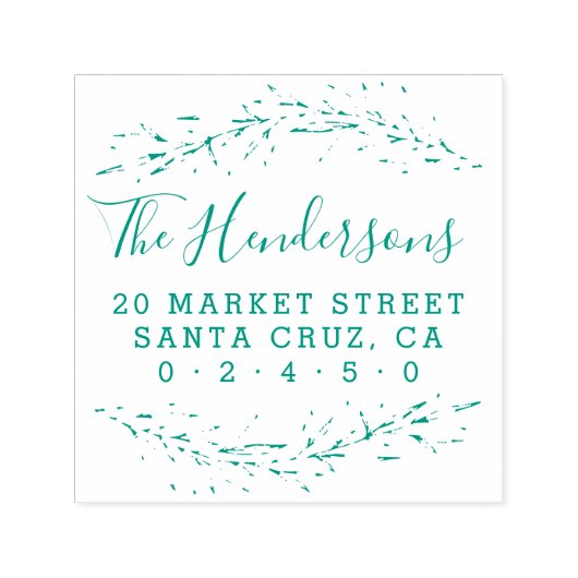 Naam Botanisch retouradres van de standaardscriptf Zelfinktende Stempel (Design)