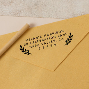 Naam & Botanische Branches Retouradres Zelfinktende Stempel