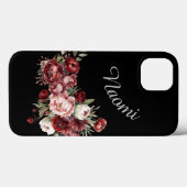 Naam Bourgogne Bloemen Case-Mate iPhone Case (Achterkant (horizontaal))