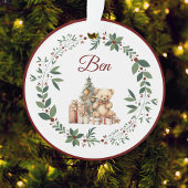 Naam Bourgondië Schattige Teddy Kerstboom Ornament