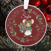 Naam Bourgondische zoete muis kerstboom Ornament