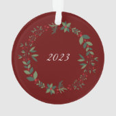 Naam Bourgondische zoete muis kerstboom Ornament (achterkant)