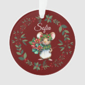 Naam Bourgondische zoete muis kerstboom Ornament (voorkant)