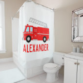 Naam brandende vrachtwagen douchegordijn (In situ)