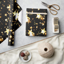 Naam, Bright Stars Nieuwjaar 30-in door 6ft Holida Cadeaupapier