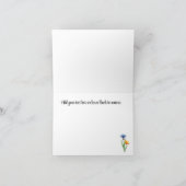 Naam, Bright Waterverf Wildflowers Bedankkaart (Binnen)