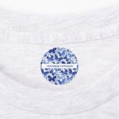 Naam Butterfly Blue Pattern Labels (Aangebracht)