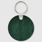 Naam Cabin Rustic Green Wood Sleutelhanger (Achterkant)