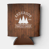 Naam cabine Familie Rustisch Houtbos Blikjeskoeler (Voorkant)