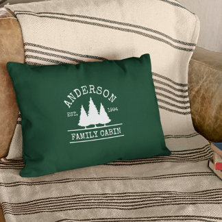 Naam Cabine Familienaam Forest Green Accent Kussen