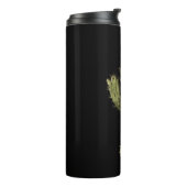 Naam Cactus Flower Black Thermal Tumbler Thermosbeker (Gedraaid links)