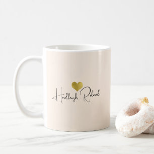 Naam Calligrafie Monogram Hart Koffiemok