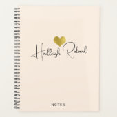 Naam Calligrafie Monogram Hart Planner (Voorkant)
