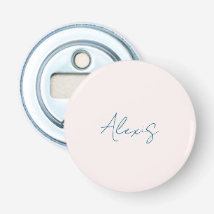 Naam Calligrafie Schrift Eenvoudig Gewone Pastel K Button Flesopener